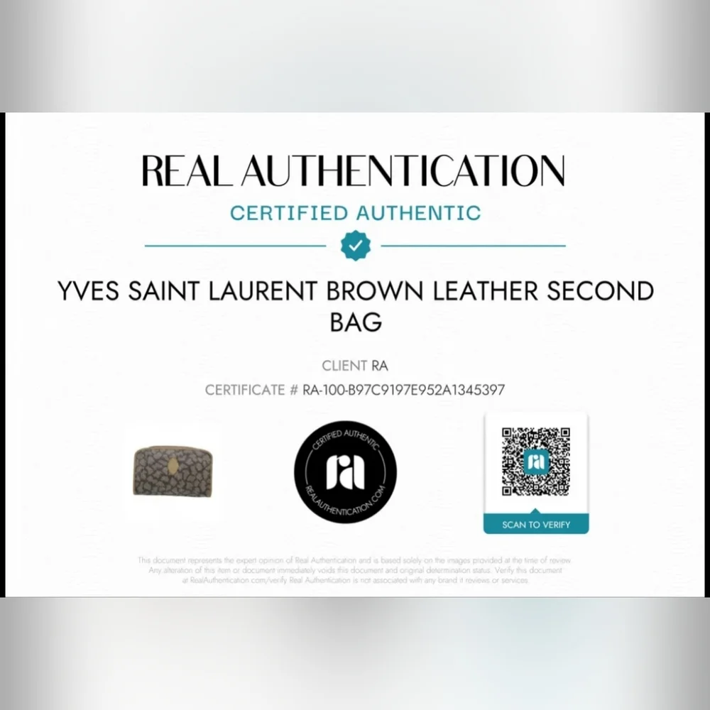 Yves Saint Laurent Giraffe Print Clutch/Cosmetic bag W/ COA - Picture 16 of 16